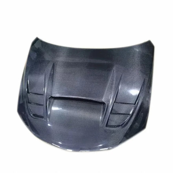 Capot FRP aspect carbone style VR-S Subaru WRX STI, 2008–2014 — vue 4