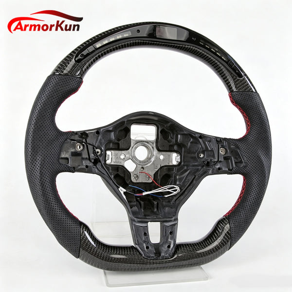 Volant carbone cuir LED pour Volkswagen Golf MK5 à MK7.5 GTI