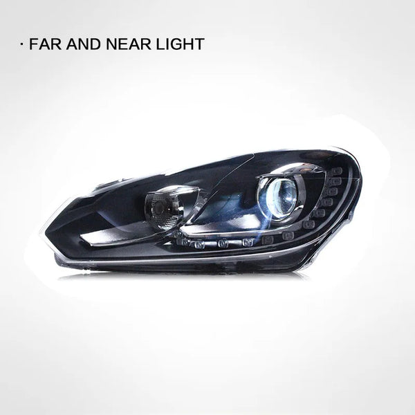 Phares LED design R20 avec feux de jour, lampe xenon – Volkswagen Golf 6 GTI, 2009-2012