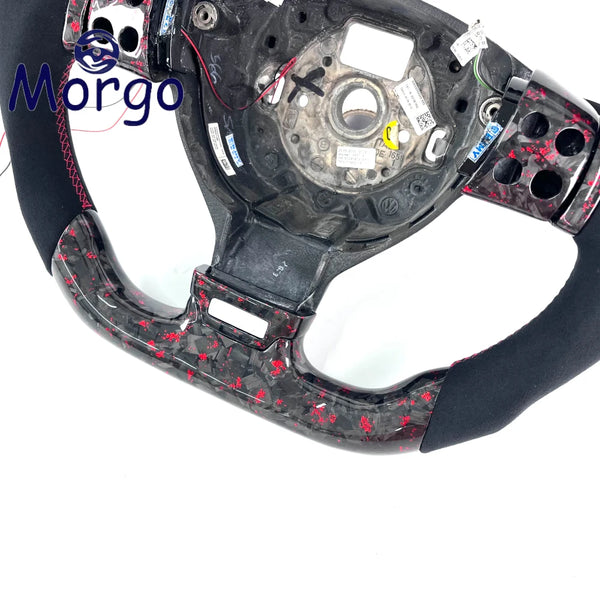 Volant carbone forgé cuir avec écran LED pour Volkswagen Golf 5 GTI