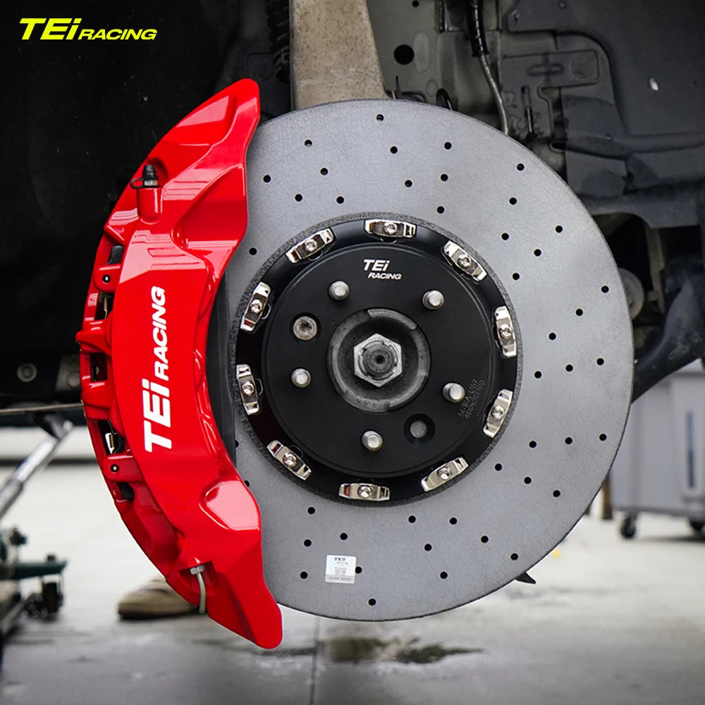 TEI S-X10 10 Piston Carbon Ceramic Big Brake kit 400mm 420mm 440mm Rotor pour tesla model s plaid – Version 1