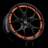 Jantes forgées lèvre orange Forging Kingdom, 17 à 24 pouces multi-branches