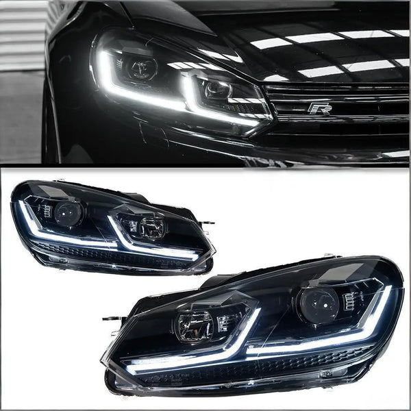 Phares LED à clignotant dynamique, 12V 30W – Volkswagen Golf 6, 2009-2012