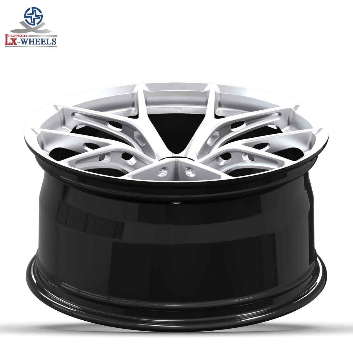 LX Gloss Silver Black Barrel 19*9.5/19*11 ET25/35 PCD5*112 CB66.56 NW9.6/10.5KGS LOAD750KGS Customized 6061T6 Forged wheel rim for BMW-330 2021