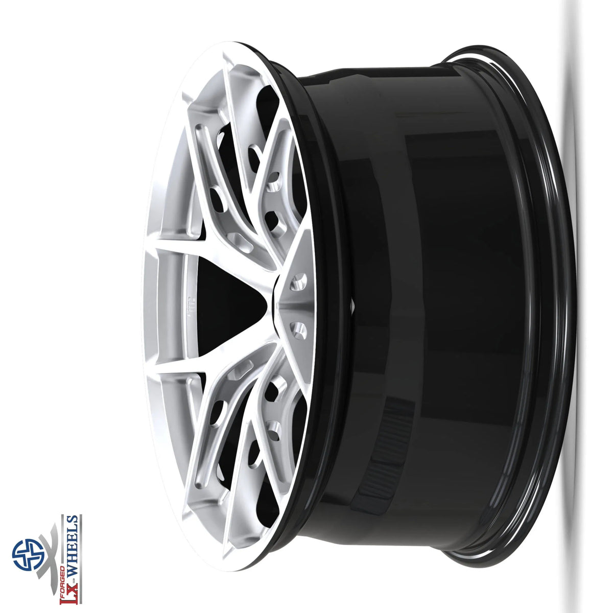 LX Gloss Silver Black Barrel 19*9.5/19*11 ET25/35 PCD5*112 CB66.56 NW9.6/10.5KGS LOAD750KGS Customized 6061T6 Forged wheel rim for BMW-330 2021