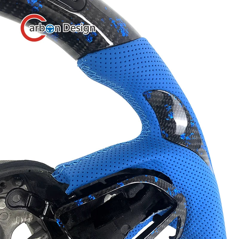 Volant en fibre de carbone avec LED et palettes de vitesse pour Dodge Charger et Challenger 2015-2020