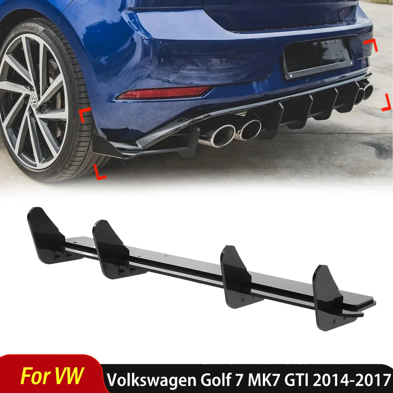 Lame Diffuseur Pare-Chocs Arrière Golf 7 GTI 2014–2017 – Style V2 – Carrosserie & style | OURANE.COM