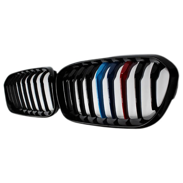 XVIP calandre de course de calandre de pare-chocs avant pour BMW série 1 F20 F21 2015-2019 Grilles noires brillantes à Double