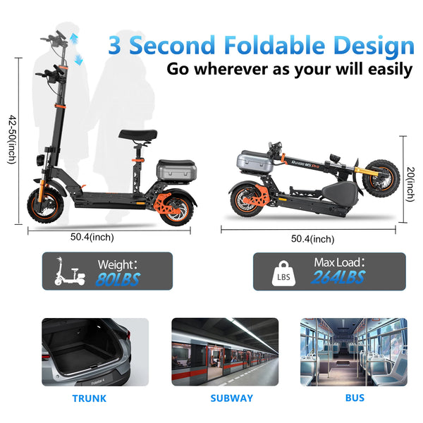 Trottinette électrique Ruitoo M5 Pro pliable — vue 7