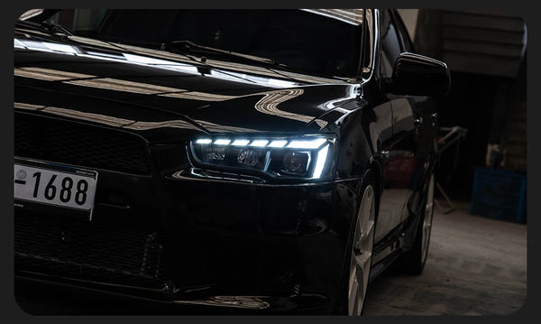 Phare LED pour Mitsubishi Lancer 2008-2016, DRL, clignotant, style RS