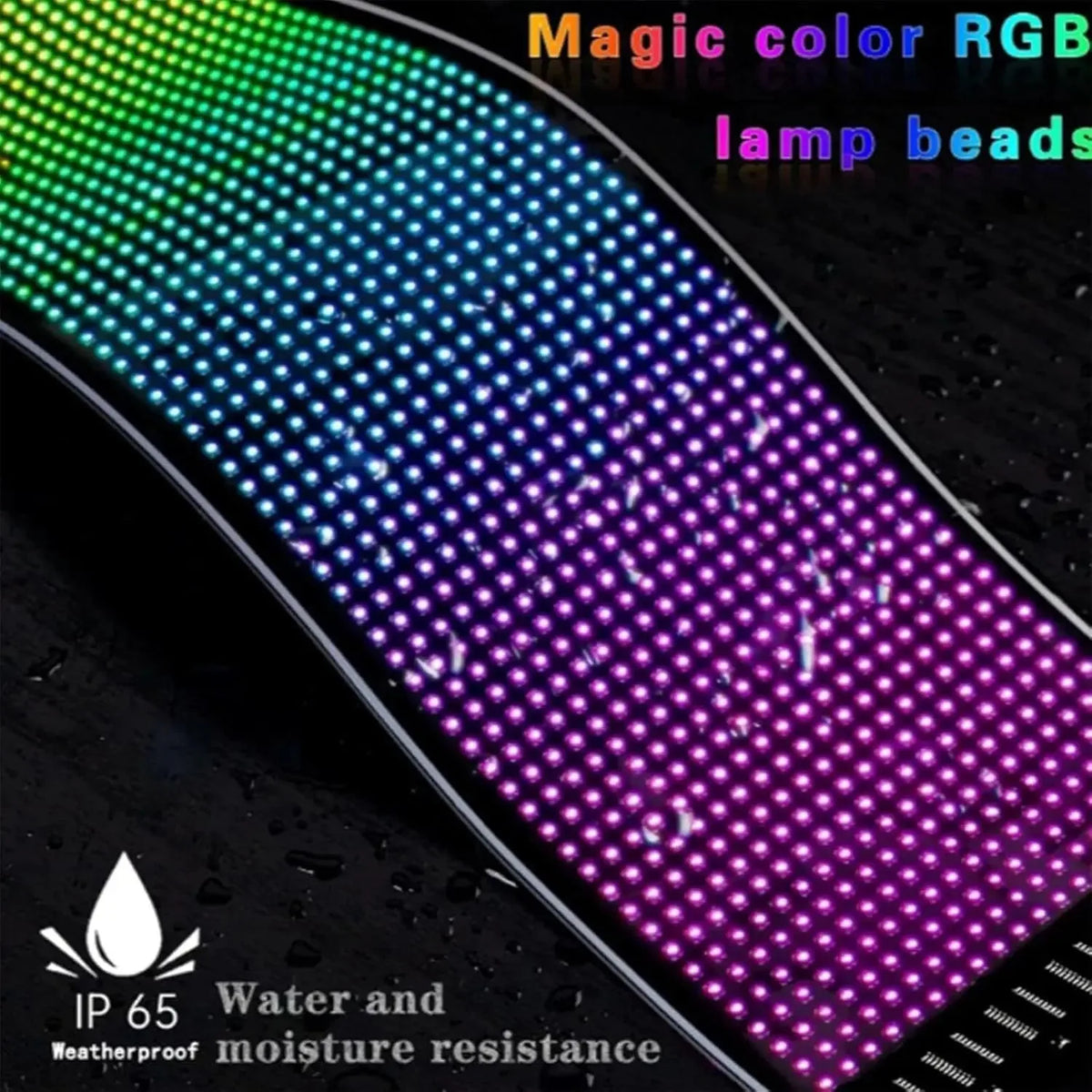 Multifunctional Bright Devil Eyes LED Éclairage for Auto Pare-Brise Flexible Programmable Scrolling LED Écran Bluetooth Contr