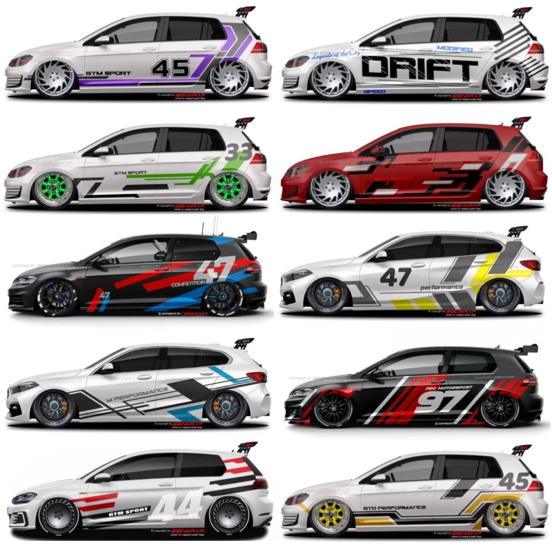 Auto Autocollants Pour Volkswagen Golf8 MK5 MK6 MK7 GTI POLO customized exterior design sporty fashionable decals Vinyl Acces