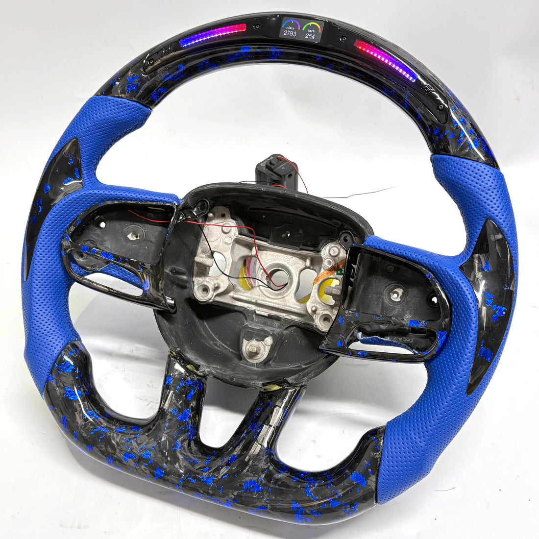 Volant en fibre de carbone et cuir sur mesure pour Dodge Charger, Challenger, Durango et Jeep Grand Cherokee SRT 2015-2024