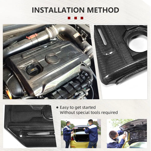 Capot carbone Golf 6 GTI, 2010–2013 — vue 3