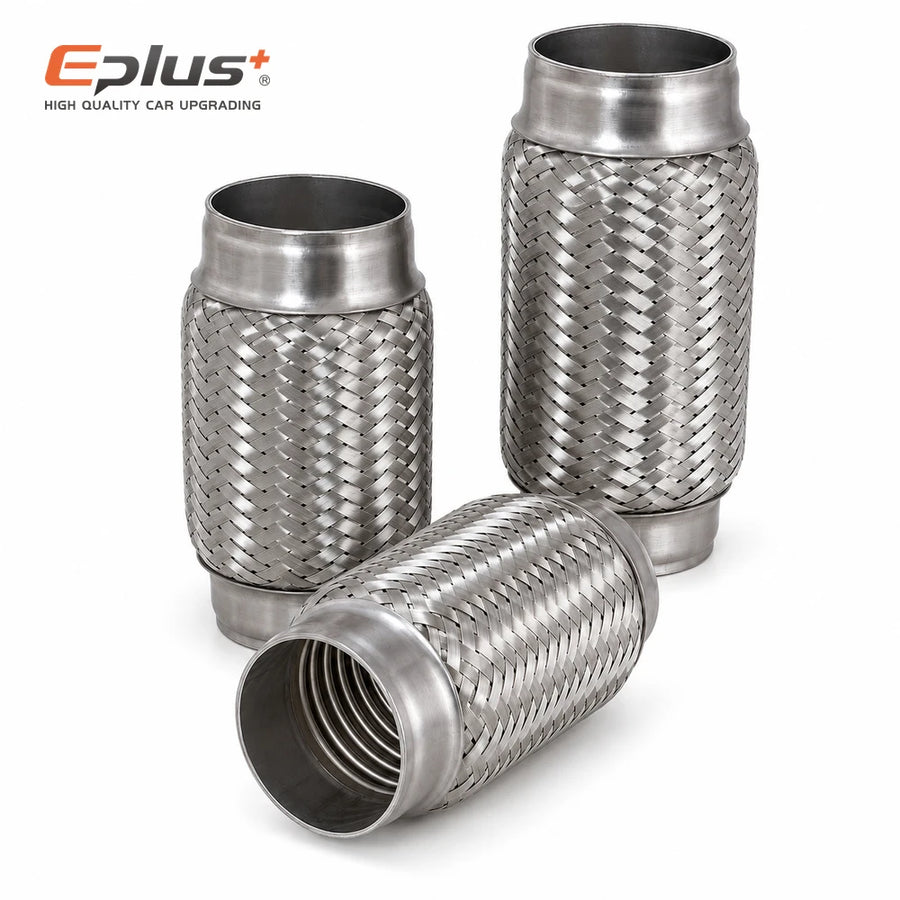 Tuyau d'échappement universel en maille tressée pour automobile, soufflet flexible en acier inoxydable tressé pour remplaceme