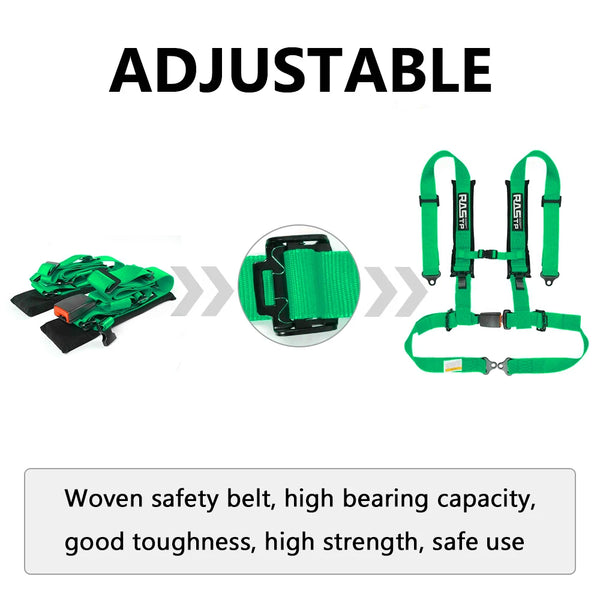 ZSRacing 2 "quatre points à dégagement rapide boulon montage course ceinture de sécurité sangle de haute qualité en Nylon épo