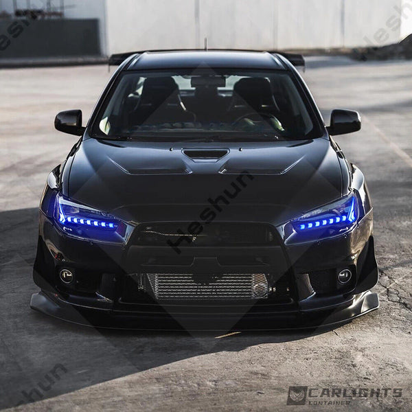 Paire de phares LED projecteur pour Mitsubishi Lancer EVO X 10e génération 2008-2020, animation dynamique