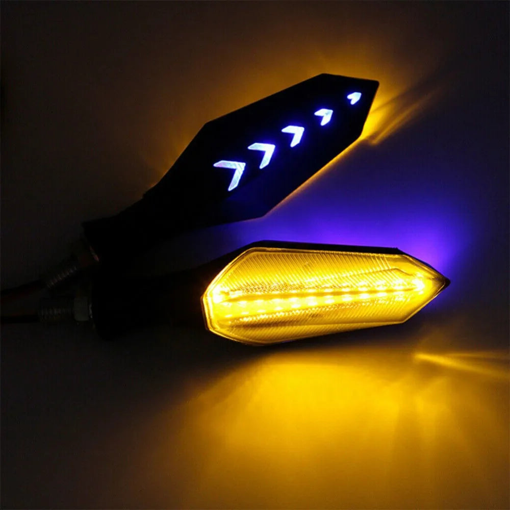 Moto LED Turn Signal Éclairages Double Side Flowing Flash Indicator Éclairages Amber Flash Lamps For Honda CBR600RR CB1000R –