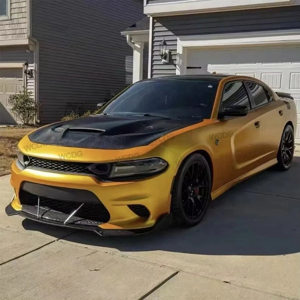 Capot carbone style SRT Dodge Charger, 2015–2023 — vue 4