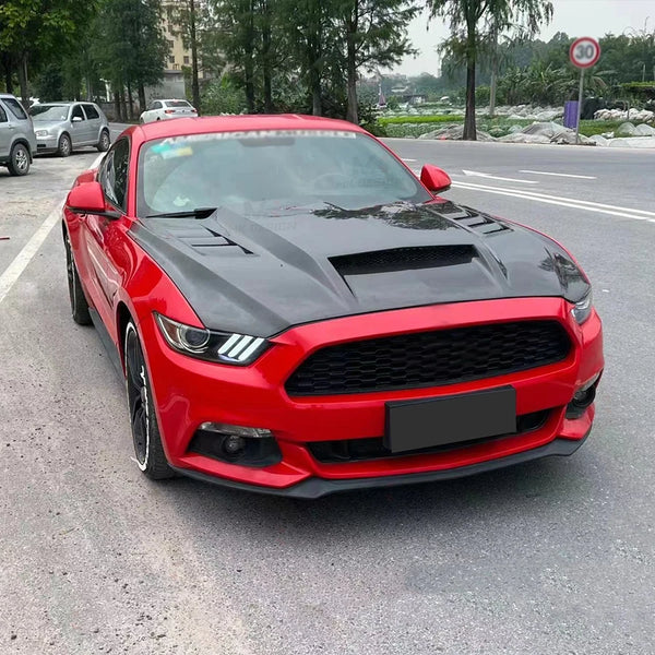 Capot carbone style TF Ford Mustang, 2015–2017 — vue 6