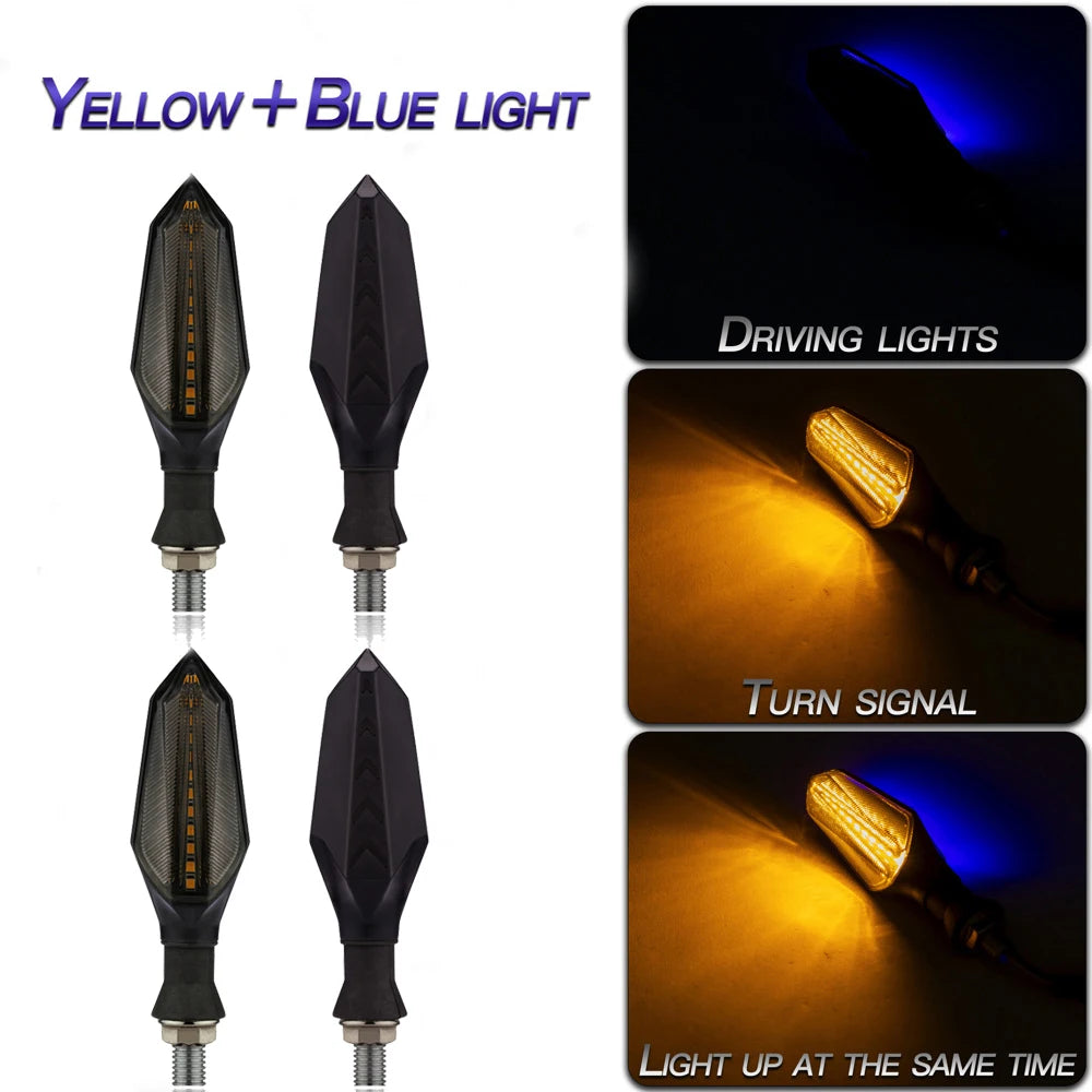 Moto LED Turn Signal Éclairages Double Side Flowing Flash Indicator Éclairages Amber Flash Lamps For Honda CBR600RR CB1000R –