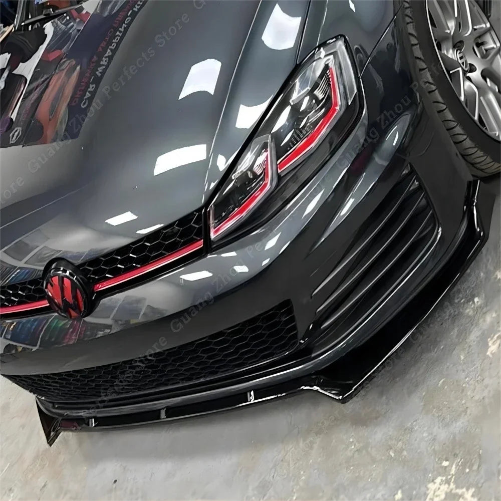 Lame Avant Noire Style Maxton pour Golf 7/7.5 GTI, GTD et R – Carrosserie & style | OURANE.COM