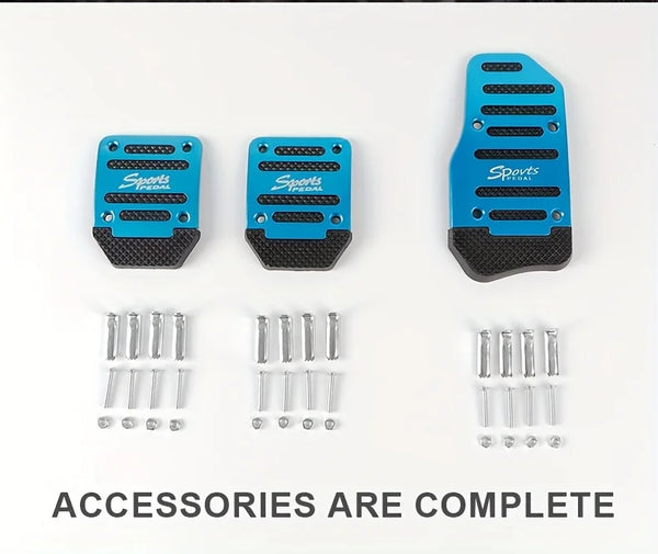 3 pédales de voiture antidérapantes manuelles - Conception ergonomique, durable, adaptées aux accélérateurs, freins et transm