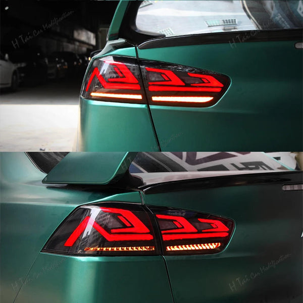 Paire de feux arrière LED pour Mitsubishi Lancer EVO X 2008-2018, clignotants dynamiques