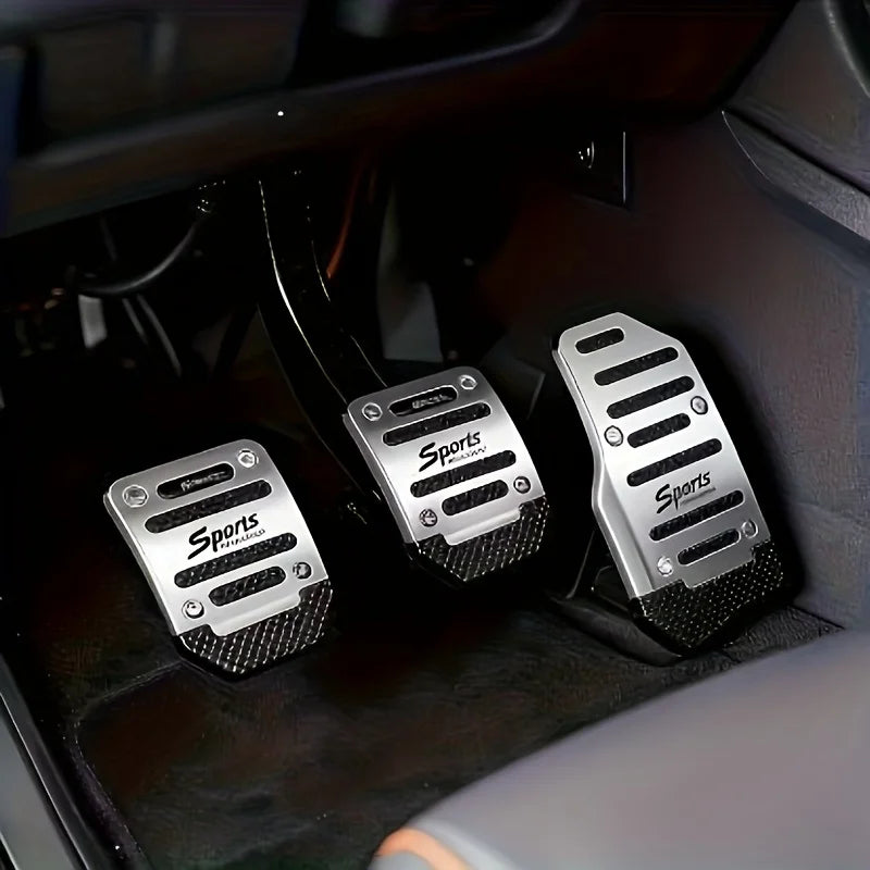 3 pédales de voiture antidérapantes manuelles - Conception ergonomique, durable, adaptées aux accélérateurs, freins et transmission manuelle.