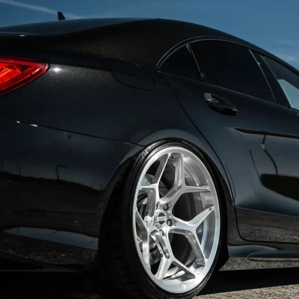 Jantes forgées cinq branches en Y, finition argent brossé, concaves profondes, pour voitures de sport Mercedes AMG Audi - OUR