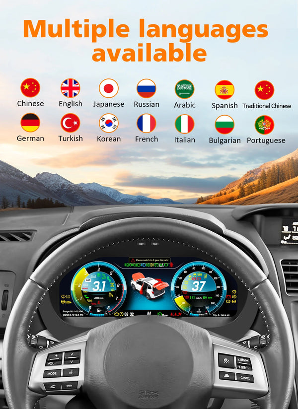 OSSURET, tableau de bord numérique LCD 12,3 pouces, -seller, pour Subaru Forester SJ 2013-2018, système Linux, CarPlay, Andro