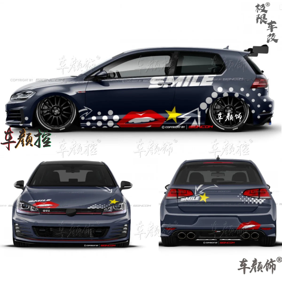 Auto Autocollants Pour Volkswagen Golf8 MK5 MK6 MK7 GTI POLO customized exterior design sporty fashionable decals Vinyl Acces