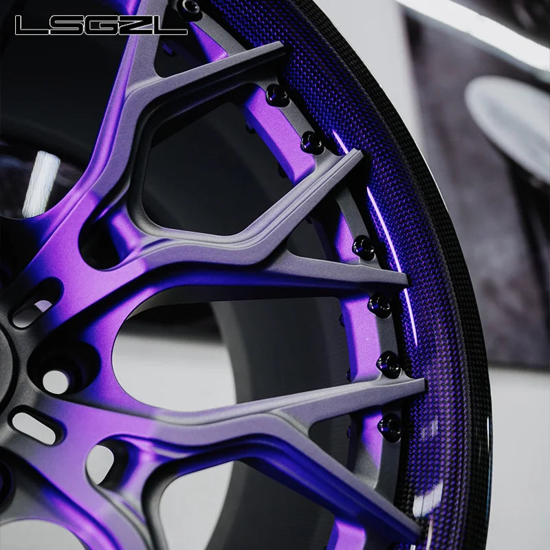 Jantes Carbone 2 Pièces Grises LSGZL Concaves pour Mercedes Classe C, Ferrari – 16 à 26 Pouces – Jantes & Roues | OURANE.COM