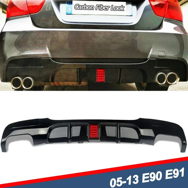 Diffuseur arrière LED BMW E90/E91, pare-chocs M Tech — vue 2