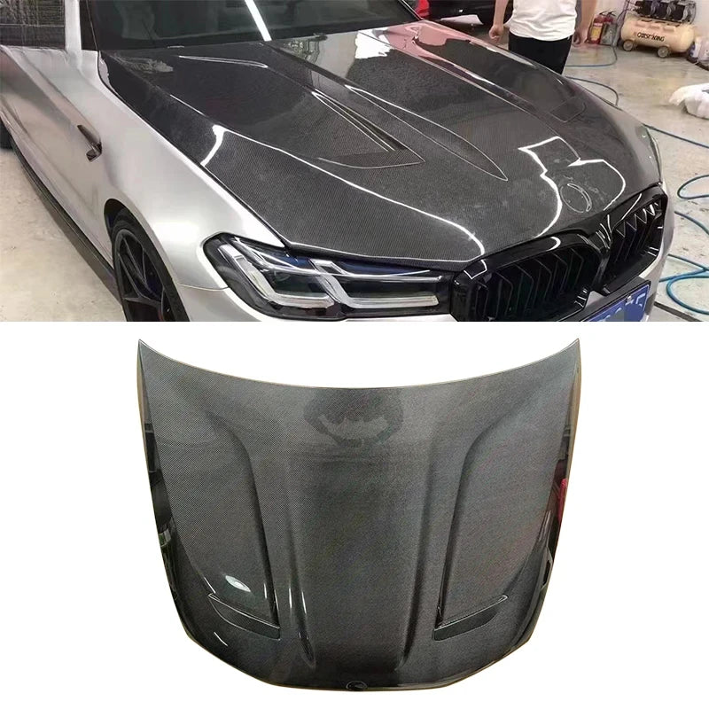 Capot en fibre de carbone style CS pour BMW Série 5 530i, 540i, M550i et M5 F90/G30/G38, 2017–2024