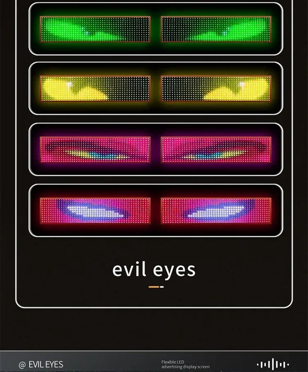 Oeil du diable écran Flexible camion LED matrice Pixel panneau lumineux télécommande Animation affichage lumières pour décor 
