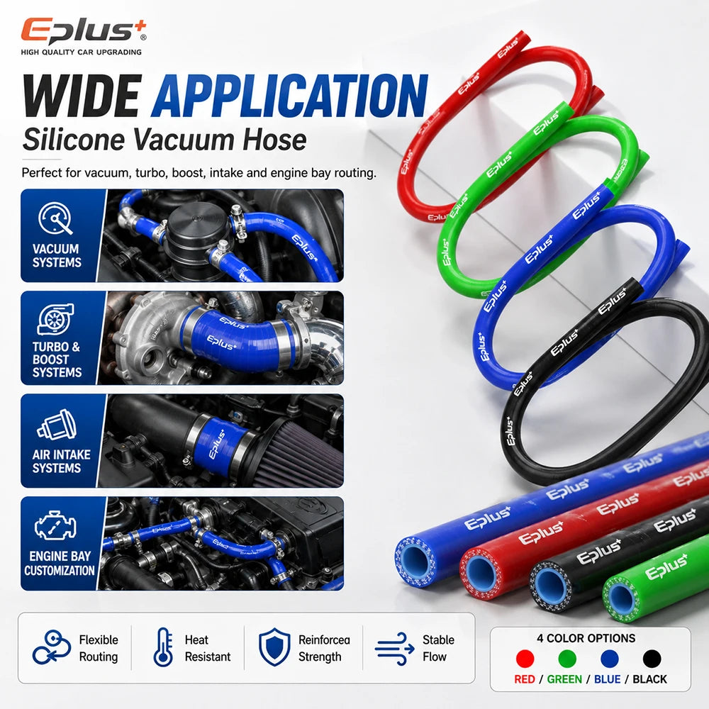 1 Meter Universel 4 Layers Silicone Tubing Durite Flexible Multi-Purpose Repair Water Air Line Rouge Bleu Vert Noir – Admissi