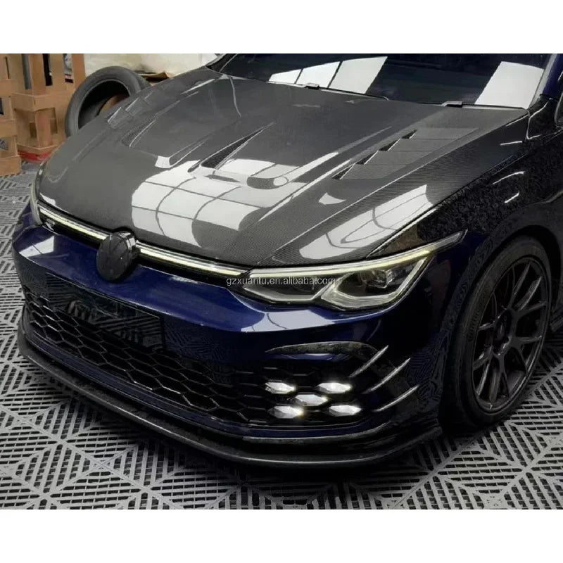 Capot en fibre de carbone humide pour Volkswagen Golf 8 TSI, GTI et R-Line, 2020–2023