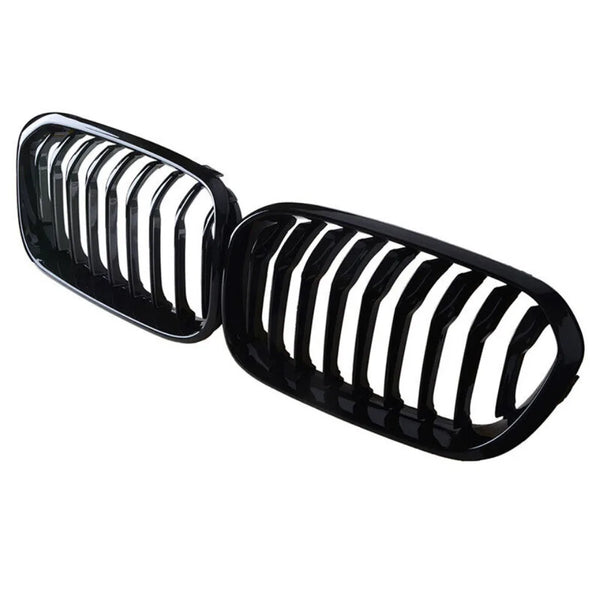 XVIP calandre de course de calandre de pare-chocs avant pour BMW série 1 F20 F21 2015-2019 Grilles noires brillantes à Double