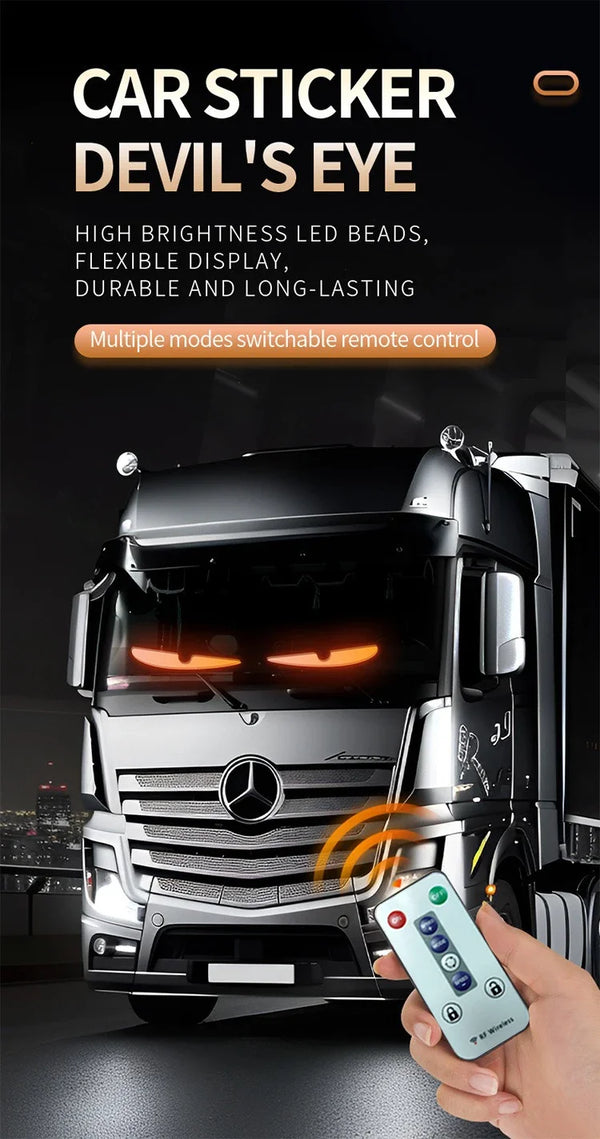 Oeil du diable écran Flexible camion LED matrice Pixel panneau lumineux télécommande Animation affichage lumières pour décor 