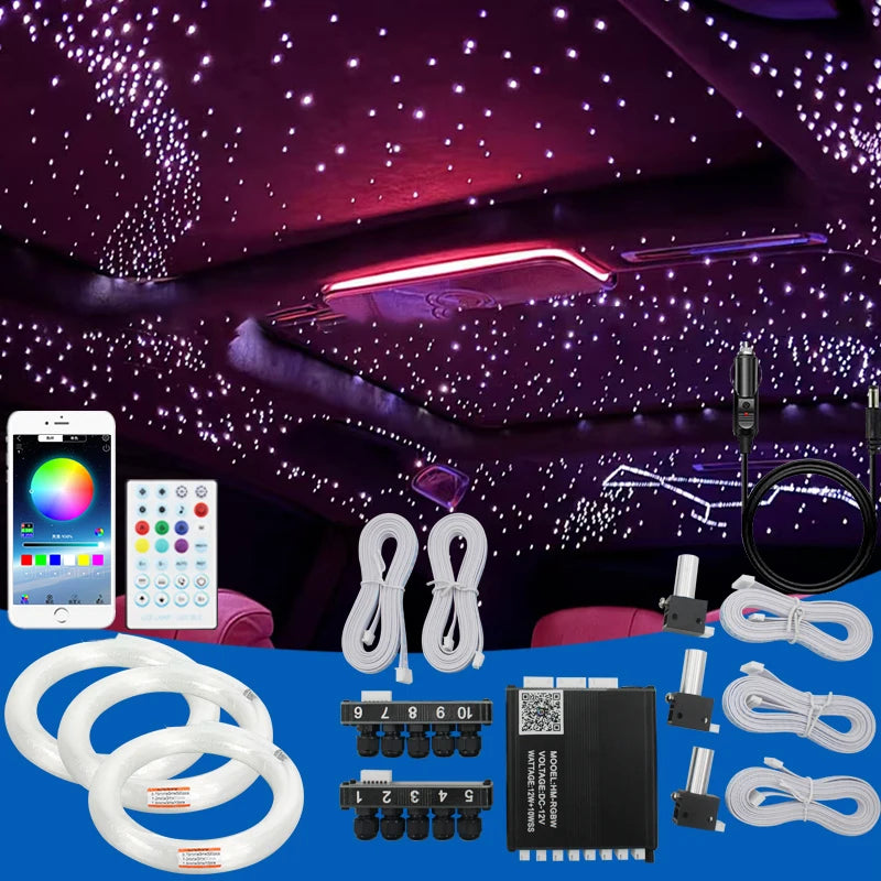 Kit ciel étoilé 12 V avec commande Bluetooth