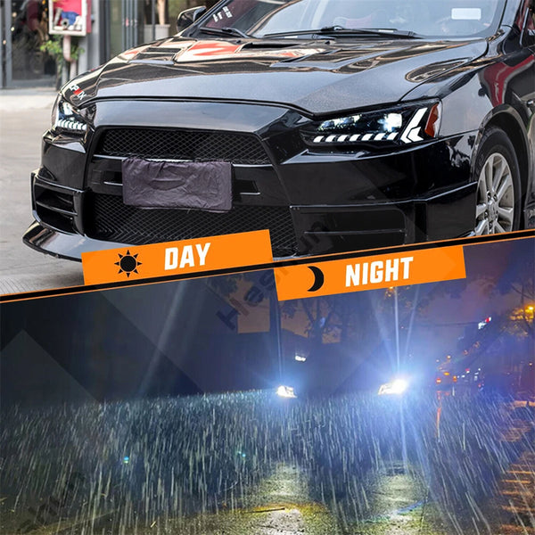 Paire de phares LED projecteur pour Mitsubishi Lancer EVO X 10e génération 2008-2020, animation dynamique