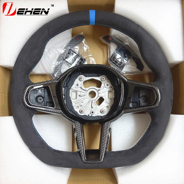 Volant de voiture en cuir amélioré pour BMW Série 3 4 5 G01 G02 G05 G20 G80 G82 G22 G26 G30 G32 G87 F90 F95 Accessoires autom