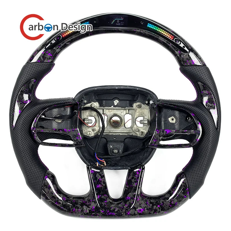 Volant sport en fibre de carbone avec écran LED pour Dodge Charger et Challenger