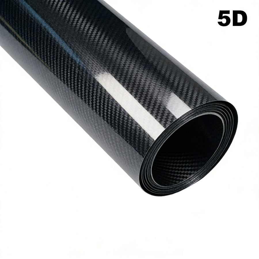 Film de décoration de moto en vinyle de Fiber de carbone, accessoires mats, autocollant noir brillant 3D 4D 5D 6D, couverture