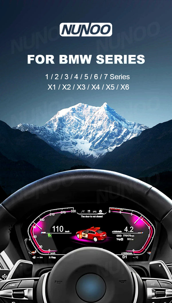 Tableau de bord numérique 2026 pour BMW Séries 1 2 3 4 5 6 7 X1 X2 X3 X4 Compteur de vitesse Panneau d'instruments F10 E90 E6