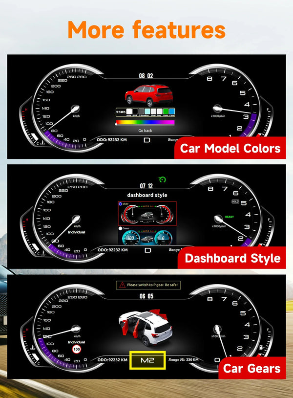 OSSURET, tableau de bord numérique LCD 12,3 pouces, -seller, pour Subaru Forester SJ 2013-2018, système Linux, CarPlay, Andro
