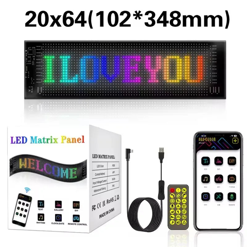 Panneau LED Animé Devil Eyes USB pour Pare-Brise – Éclairage LED | OURANE.COM
