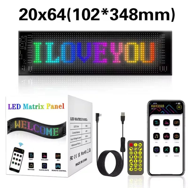 Panneau LED Devil Eyes USB – Affichage Animé pour Pare-Brise — OURANE