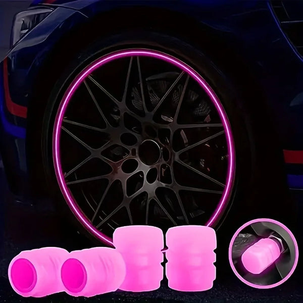 Bouchon de tige de Valve lumineux, 10 pièces, décor universel de voiture - OURANE.COM